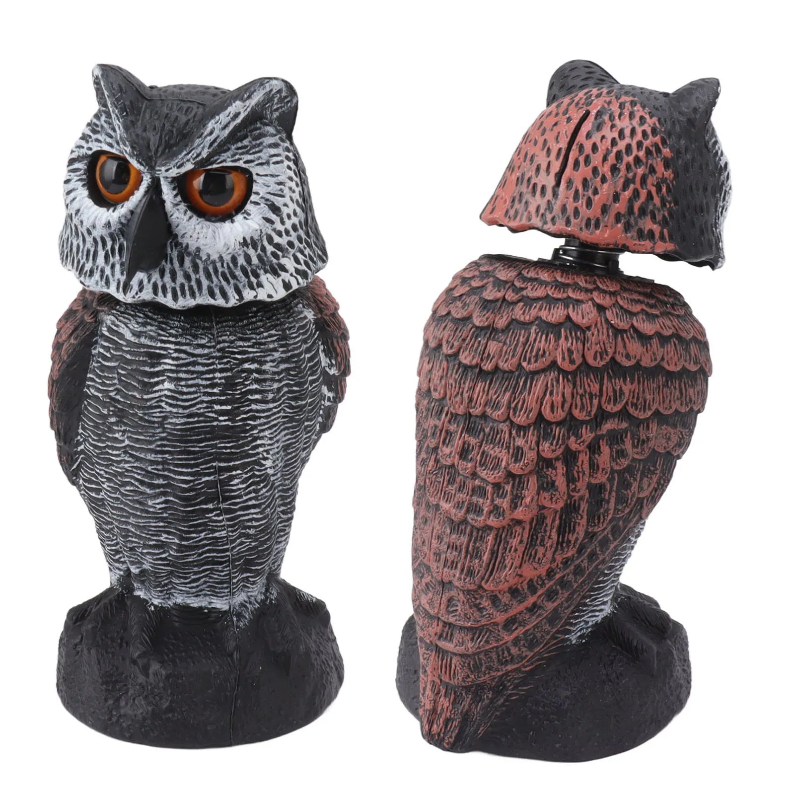 Owl Decoy Plastic Shake Head Owl Decoy To Scare Birds Away Scarecrow Fake Owl Outdoor Garden Decoration Owl Decoy to Scare Birds LadyShow.Store