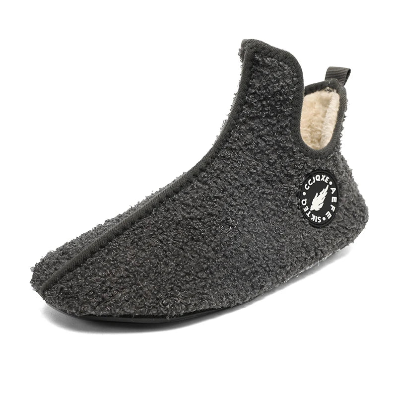 New Men Winter Slippers High Quality Light Weight Disign Shoes Fashion Women Plush Slipper Warm Slip on Casual Shoe for Couples Pi-Mart