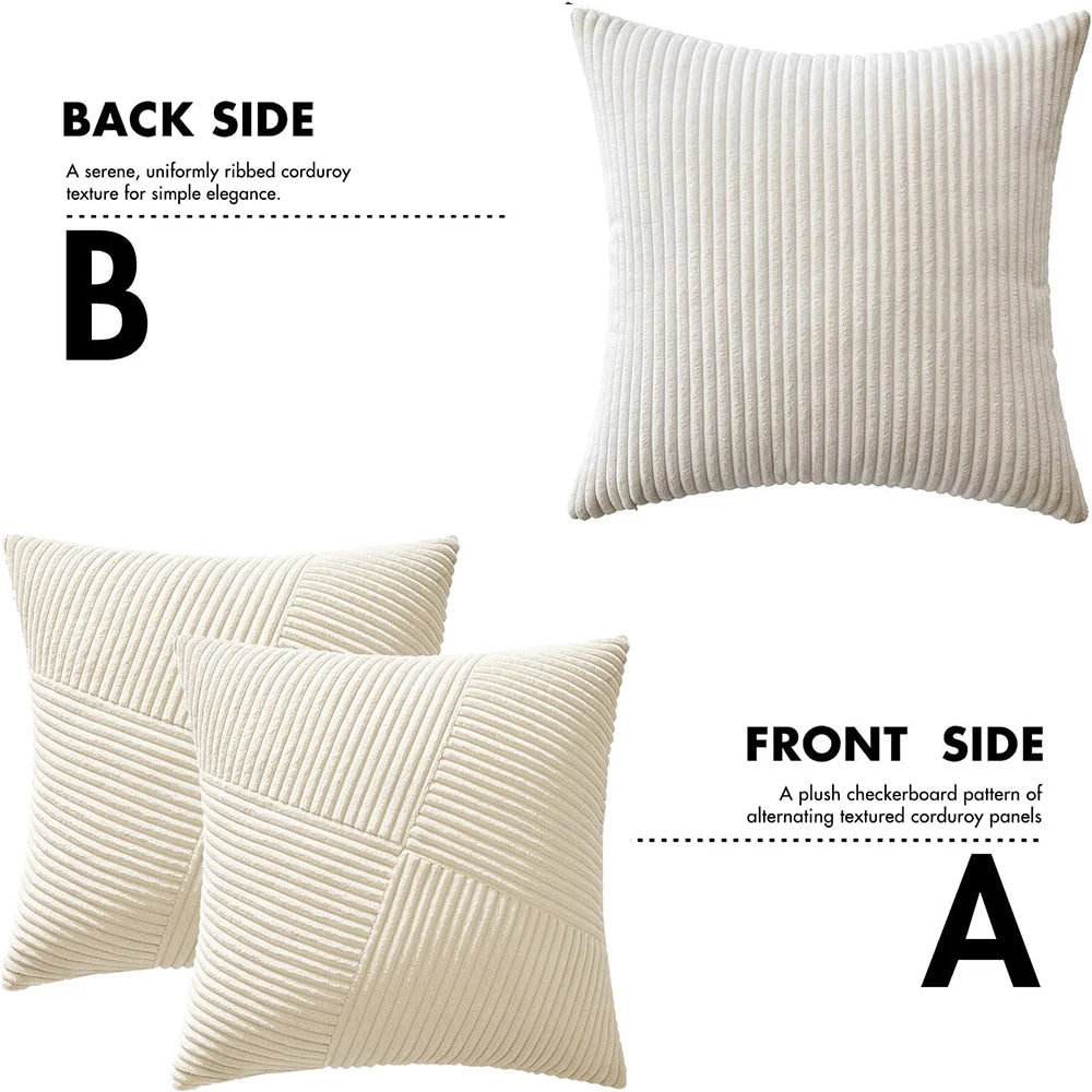 2025 New Spring Decorative Throw Pillow Covers Corduroy Boho Windmill Textured Cushion Cover 45x45CM Pillowcases Home Decor Pi-Mart