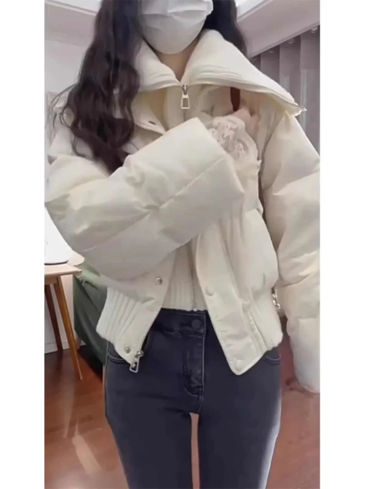 New Women Cotton Padded Jacket Winter Short Hooded Loose Cotton Coat Korean Women Parkas Coat Solid Outwear Women Puffer LadyShow.Store