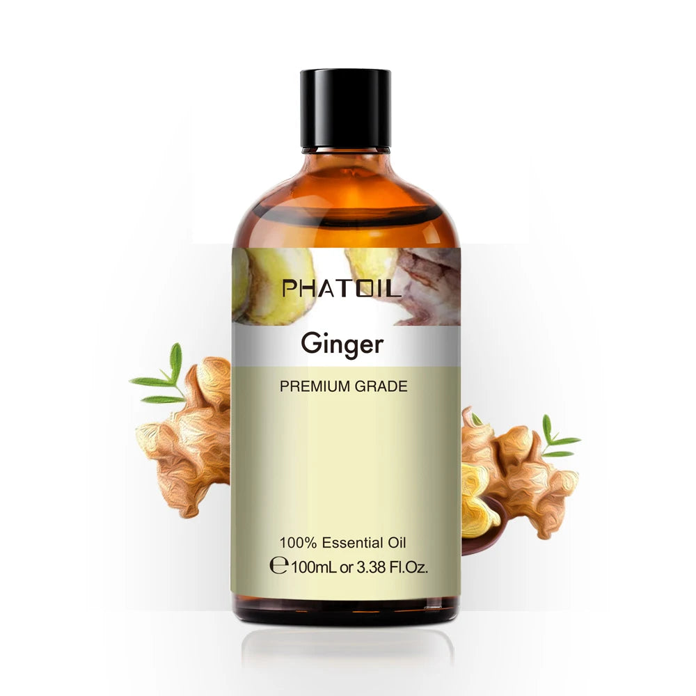 100ML Pure Natural Essential Oils Diffuser for Skin Care Rose Orange Lemon Lavender Rose Geranium Chamomile Avocado Aroma Oil Pi-Mart