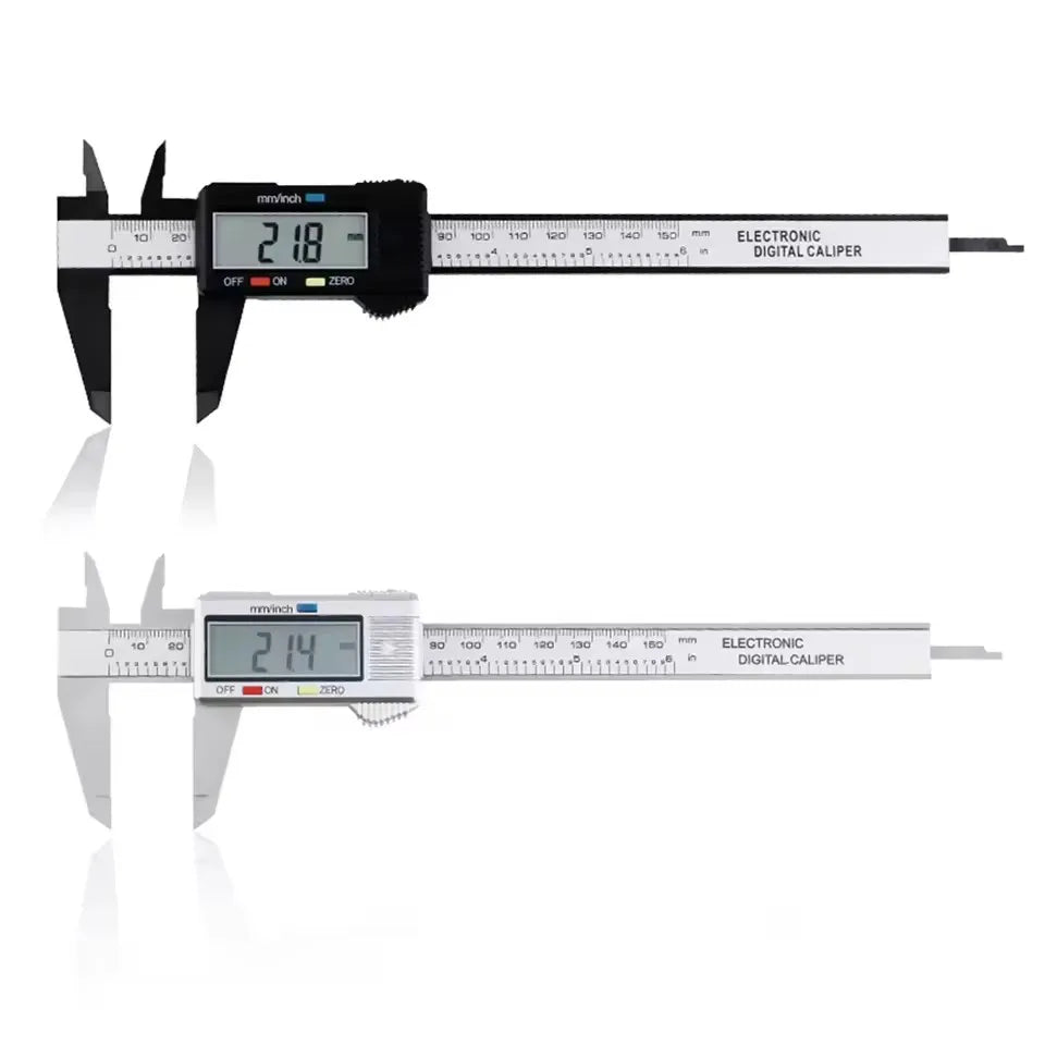 150mm 100mm Electronic Digital Caliper Carbon Fiber Dial Vernier Caliper Gauge Micrometer Measuring Tool Digital Ruler LadyShow.Store