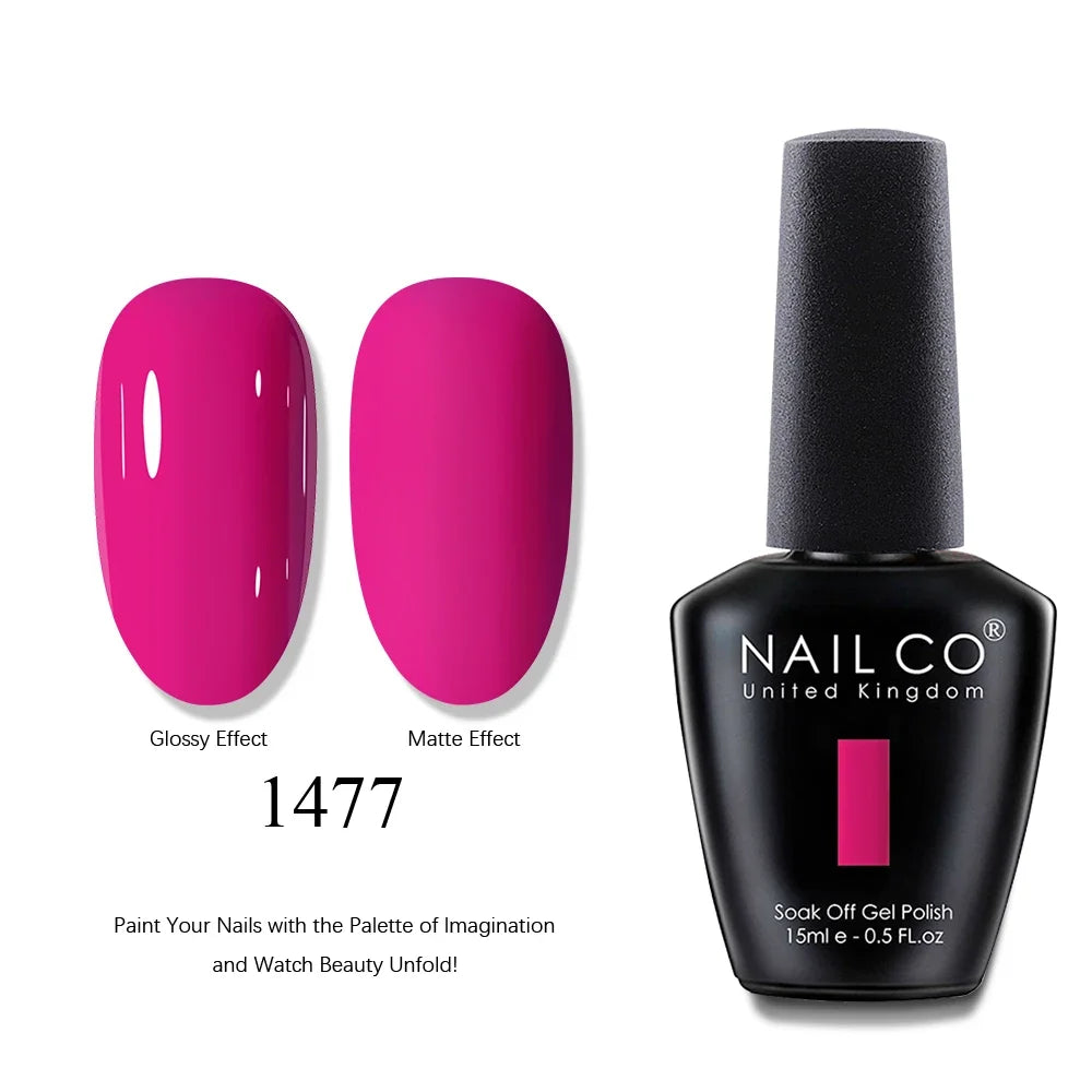 NAILCO 15ml Brown Nails Art Red Color Gel Nail Polish Semi-permanent UV Gel Polish Coffee Manicure Chocolate Hybrid Nail Varnish Tri Light Beauty