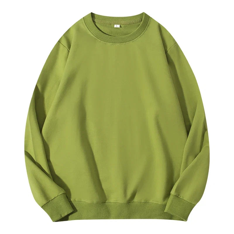 Autumn O-Neck Cotton Women's Sweatshirt Hoodies Basic Loose Casual Women Pullover Solid Sweatshirt Ladies Tops Factory Wholesale LadyShow.Store