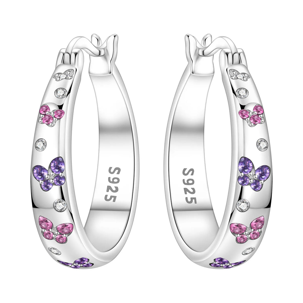 925 Sterling Silver Cute Lazy Cat Animal Pet Earrings Jewelry Hoop Earrings For Women Jewelry Birthday Party Fine Gifts Pi-Mart