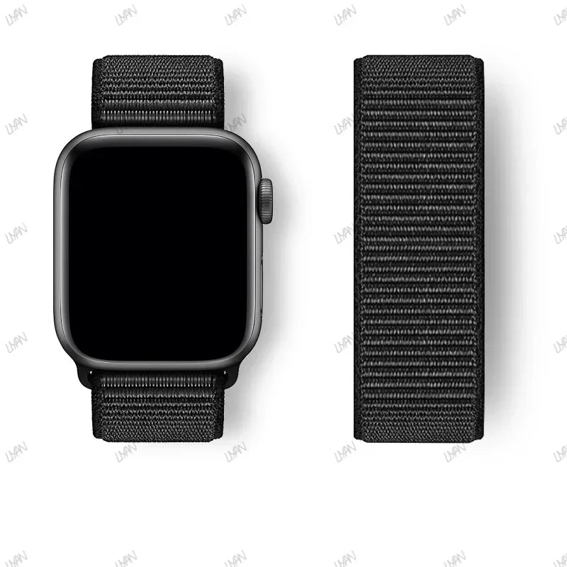 Nylon Sport loop Strap For Apple Watch Band 44mm 42/40mm 45mm  38/41mm pride Bracelet iwatch Ultra2 49mm Series 9 8 se 7 6 5 4 3 LadyShow.Store