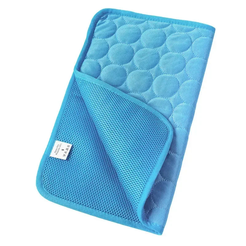 Summer Pet Ice Pad Cool Sleeping Mat Breathable Ice Silk Washable Pet Bed Durable Dog Cat Cushion Pet Supplies for Home Outdoor Pi-Mart
