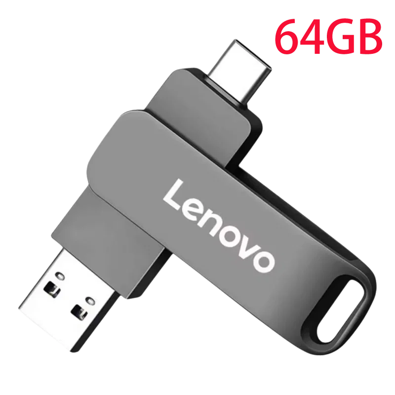 Lenovo USB3.2 USB Flash Drive 512GB OTG Pen Drive High Speed Type-C Flash Disk Real Capacity Metal Pendrive For Phone Computer LadyShow.Store