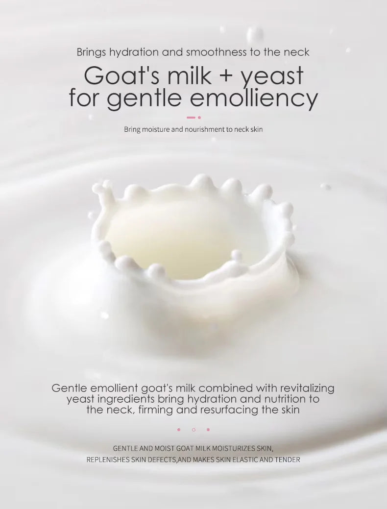 10pcs Goat Milk Neck Mask Collagen Firming Hydrating Crystal Neck Masks Skincare Nourishing Brightening Beauty Necks Skin Care Pi-Mart
