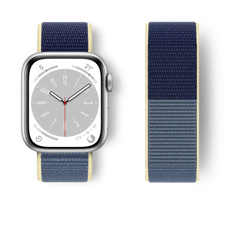 Nylon Sport loop Strap For Apple Watch Band 44mm 42/40mm 45mm  38/41mm pride Bracelet iwatch Ultra2 49mm Series 9 8 se 7 6 5 4 3 LadyShow.Store