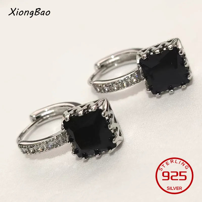 925 Sterling Silver Earrings New Women Elegant Temperament Sterling Anniversary Gift Fashion Jewelry Accessories Geometric Ears Pi-Mart