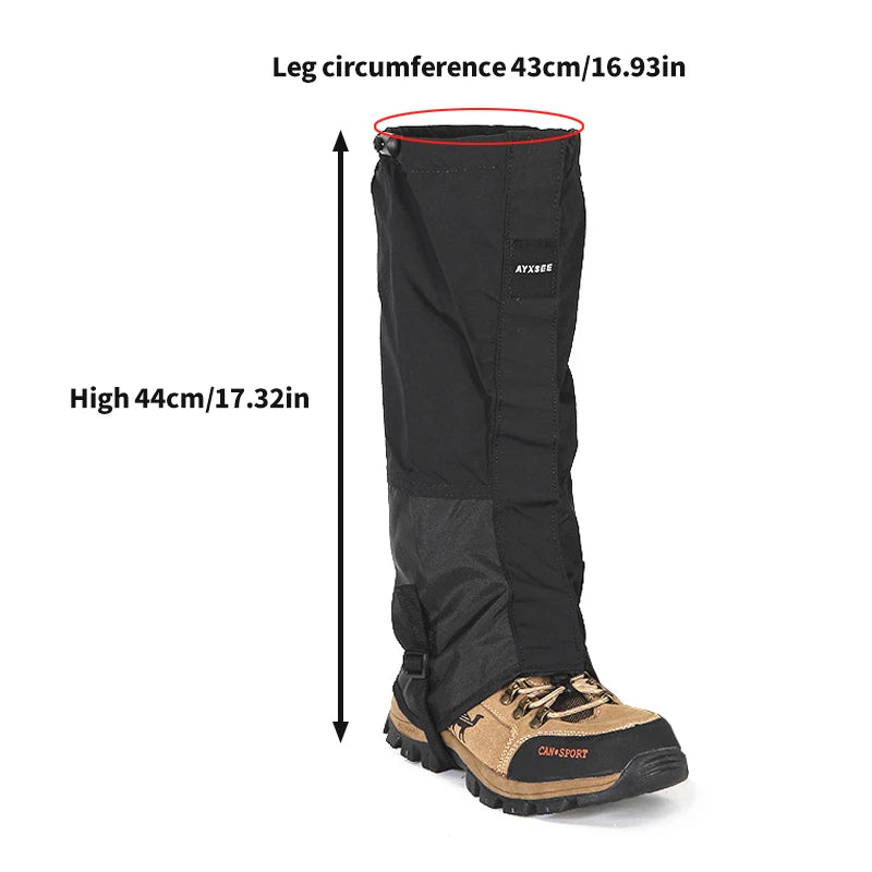 Durable Waterproof Leg Gaiters Hiking Hunting Camping Climb Boots Leggings Covers Outdoor Hunting Winter Snow Skiing Leg Warmers Pi-Mart