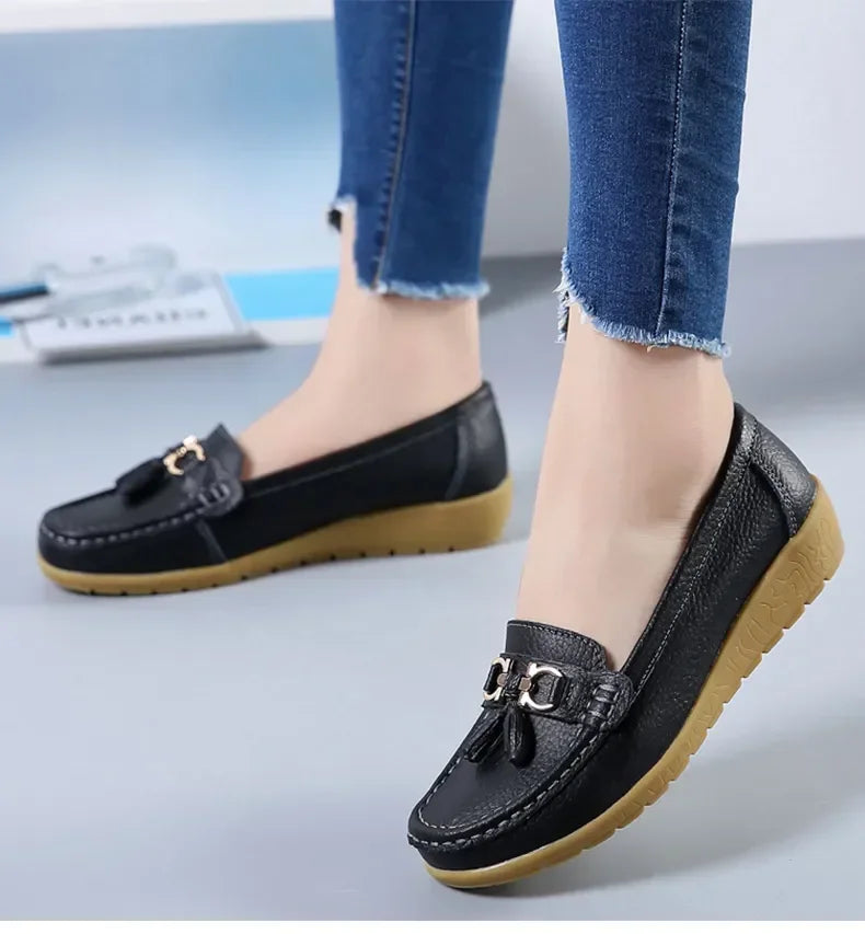 Women Shoes Slip On Loafers For Ballet Flats Women Moccasins Casual Sneakers Zapatos Mujer Flat Shoes For Women Casual Shoes Pi-Mart