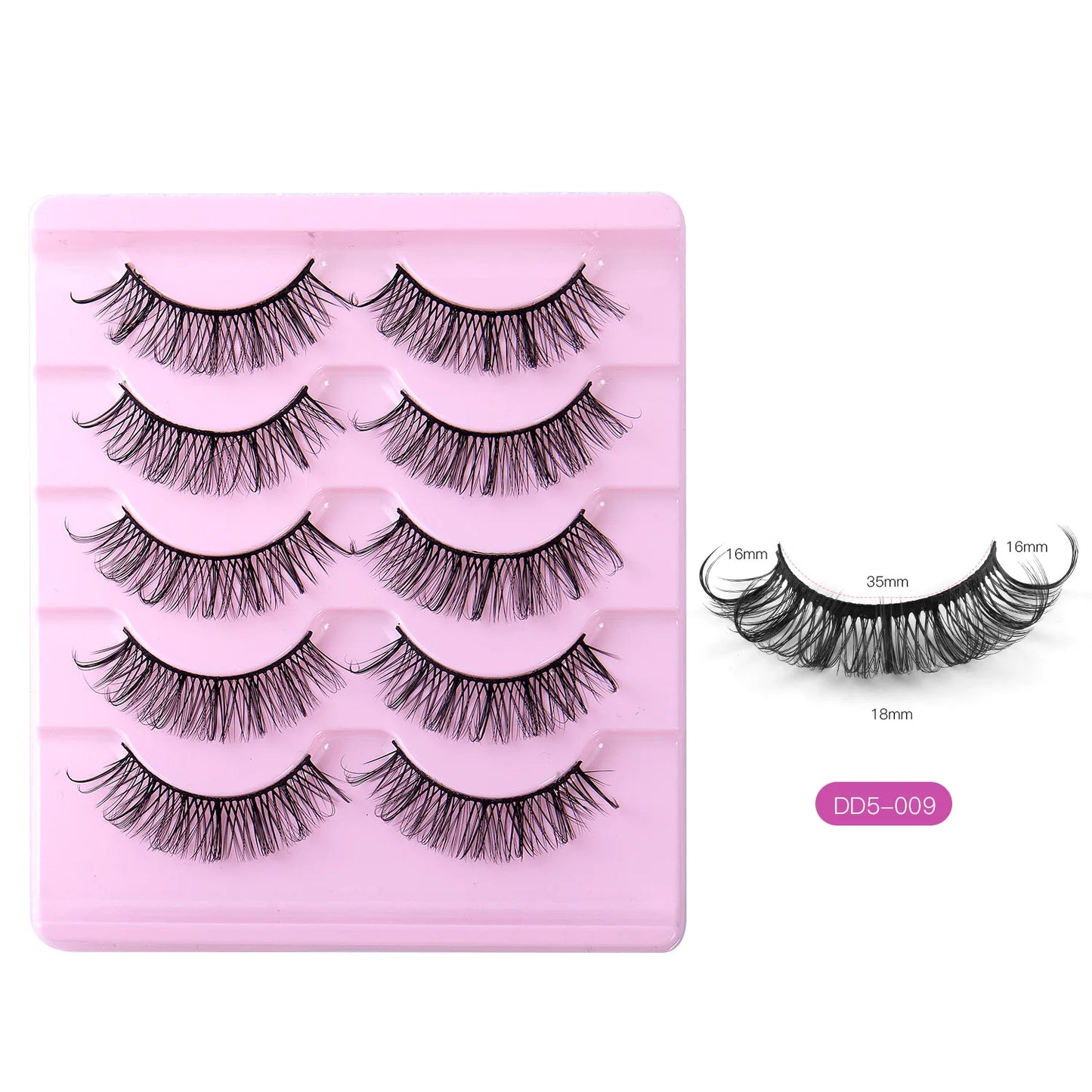 Fashion Russian Strip Lashes 2/5/10 Pairs 3D Mink Lashes Natural Eyelashes Dramatic False Eyelashes Wholesale Eyelash Extension Pi-Mart
