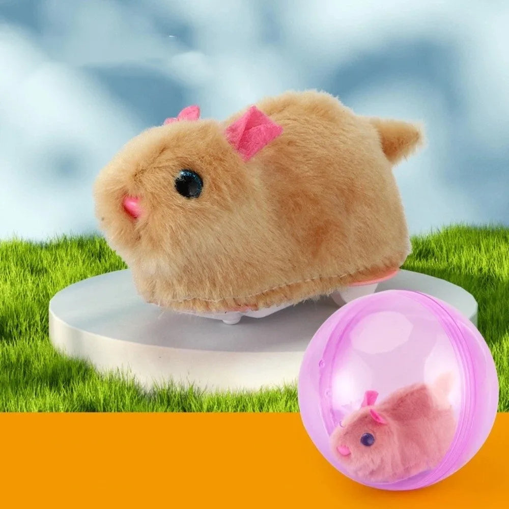Transparent Cat Chasing Ball Built-in Plush Animal Plastic Interactive Cat Toy Realistic Rabbit Hamster Chasing Ball Pi-Mart