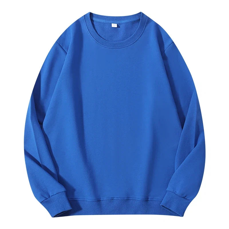 Autumn O-Neck Cotton Women's Sweatshirt Hoodies Basic Loose Casual Women Pullover Solid Sweatshirt Ladies Tops Factory Wholesale LadyShow.Store