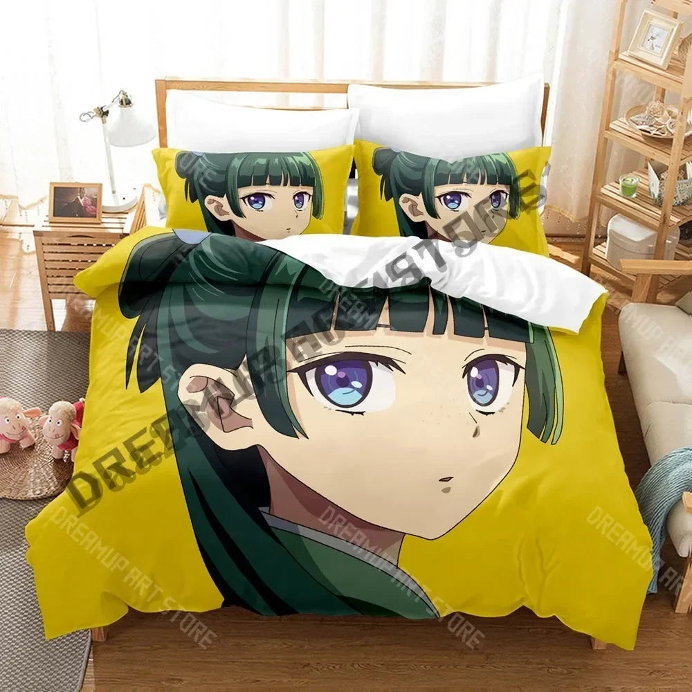 3D Print Apothecary Diaries Bedding Set Single Twin Full Queen King Size Bed Set Adult Bedroom Duvetcover Sets Anime Bed Sheet LadyShow.Store