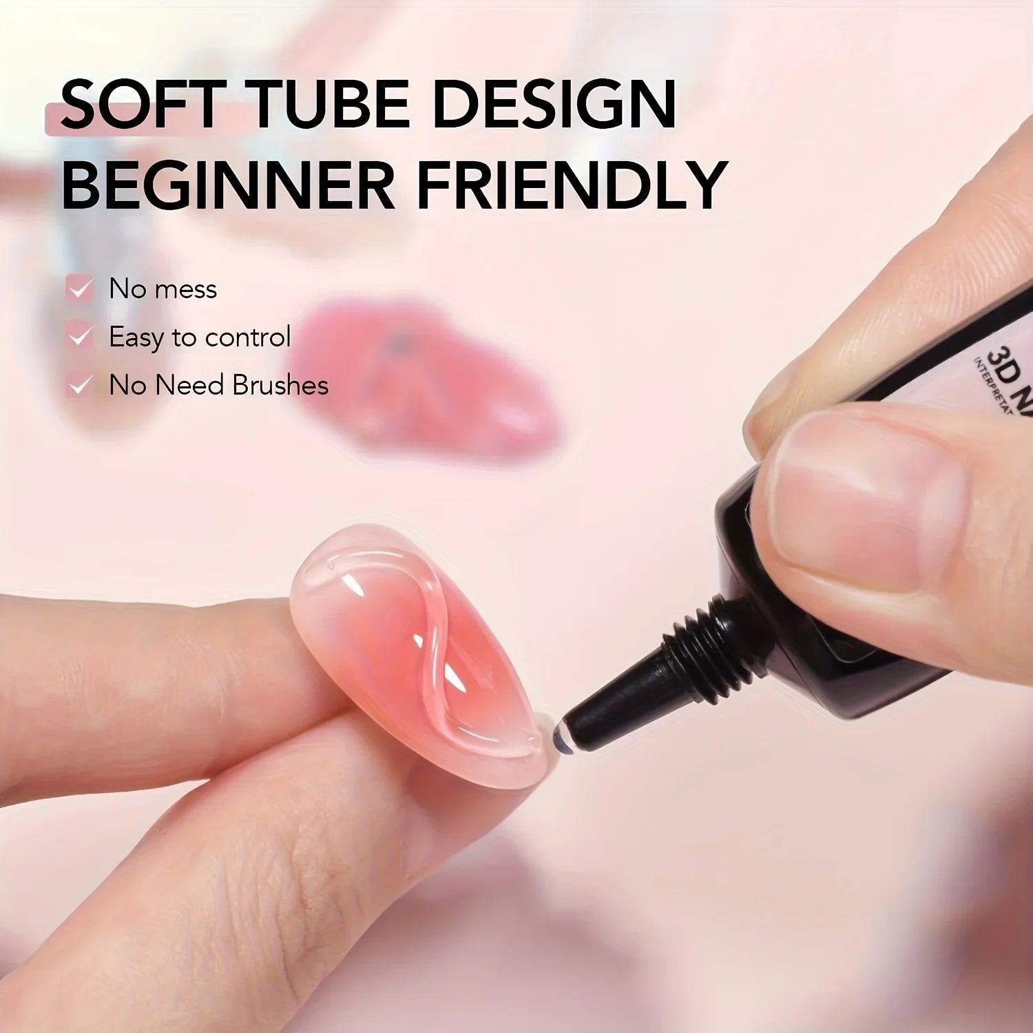 3D Gel - Nail Art Modeling Gel, Suitable for Nail Design Autumn And Winter DIY Nail Art for Painting, Molding, Sculpting Tri Light Beauty