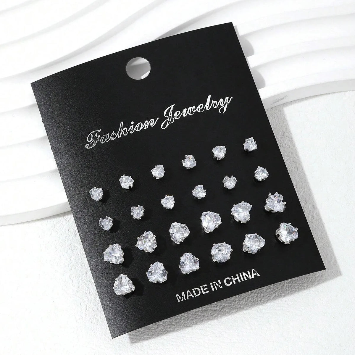12 Pairs Of Luxurious, Simple, Shiny, And Caring Zirconia Decorative Earrings Are Suitable For Gifts To Parties,And Couples Pi-Mart
