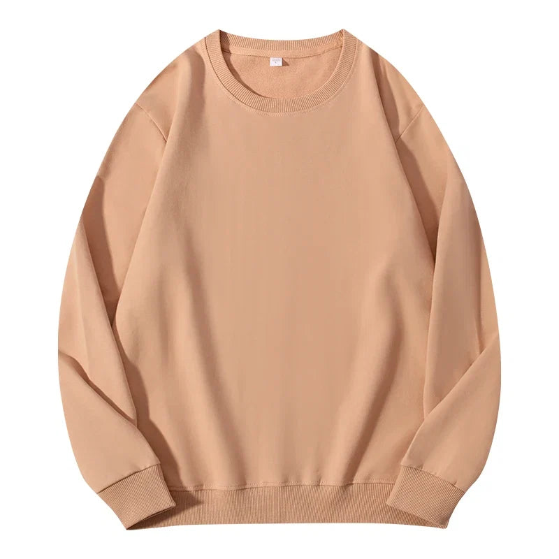 Autumn O-Neck Cotton Women's Sweatshirt Hoodies Basic Loose Casual Women Pullover Solid Sweatshirt Ladies Tops Factory Wholesale LadyShow.Store