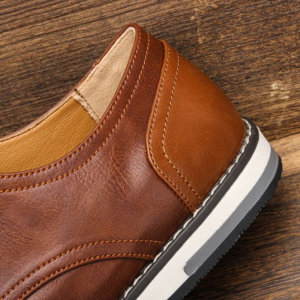 Leather loafer men fashion comfortable 2024 brand casual shoes men Pi-Mart