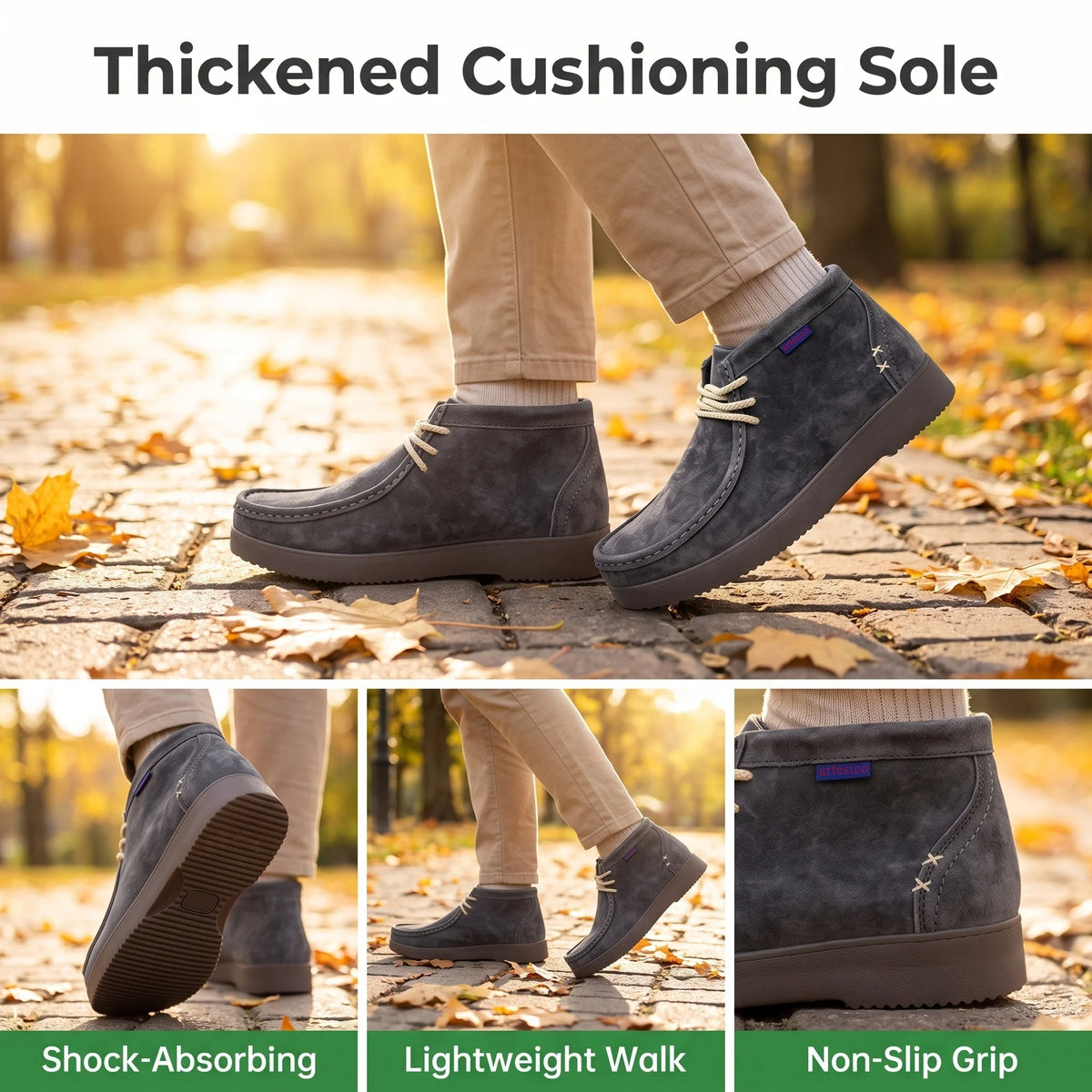 Men's Premium Leather Handcrafted Sewn Boots Elegant Mocassin Man Shoes, Chelsea Boots Men, Botas Para Hombre, Chukka Boots Pi-Mart