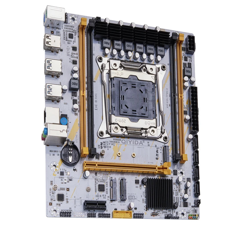 QIYIDA X99 Motherboard LGA2011-3 Slot SATA3.0 USB3.0 NVME M.2 NGFF WIFI Support DDR4 Memory and Xeon E5 V3 V4 Processor TPM14PIN Pi-Mart