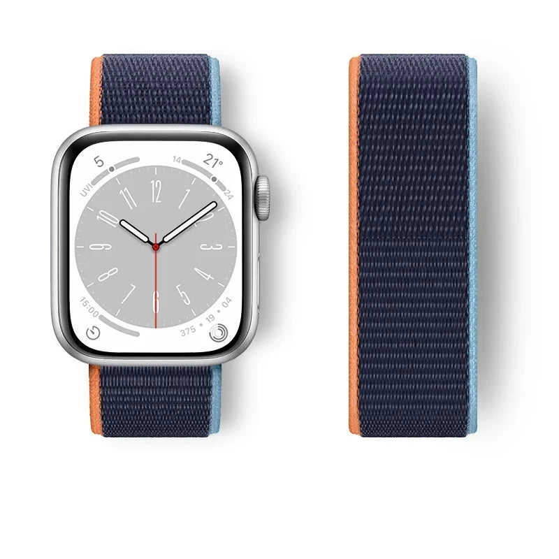 Nylon Sport loop Strap For Apple Watch Band 44mm 42/40mm 45mm  38/41mm pride Bracelet iwatch Ultra2 49mm Series 9 8 se 7 6 5 4 3 LadyShow.Store