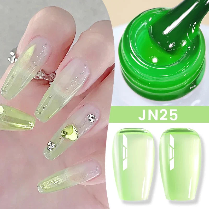 BORN PRETTY 10ml Jelly Nude Gel Nail Polish 50 Colors Semi Transparent Nail Art Nail Supplies Soak off UV LED Nails Gel Varnish Tri Light Beauty