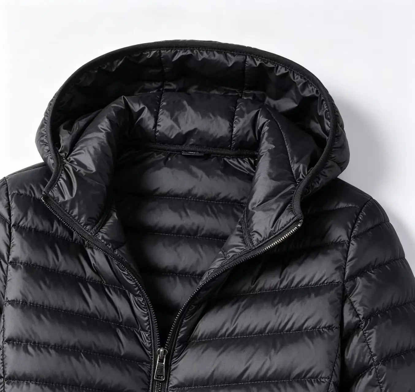 Men Solid Color Hooded Puffer Coat, Winter Lightweight Casual Outdoor Sports Warm Jacket for Male LadyShow.Store