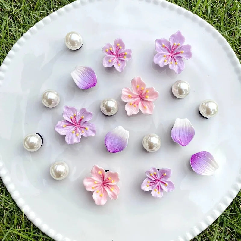 Hot Fashion Shoe Charms for Creative Branches and Flowers Clogs Shoe Buckle Cute Shoe Accessories Decoration for Girls Gift Pi-Mart