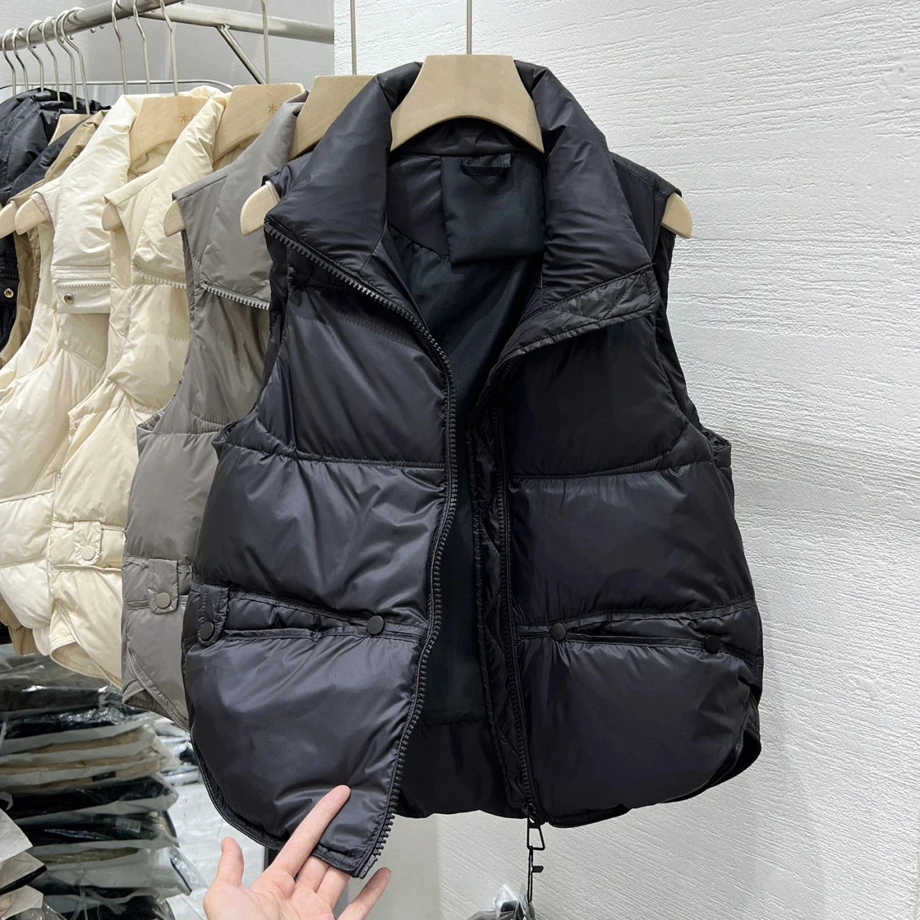 Women Autumn Winter Down Cotton Vest Jacket 2025 New Women Loose Stand Collar Vest Coat Women Short Vest Jacket Cotton Waistcoat LadyShow.Store
