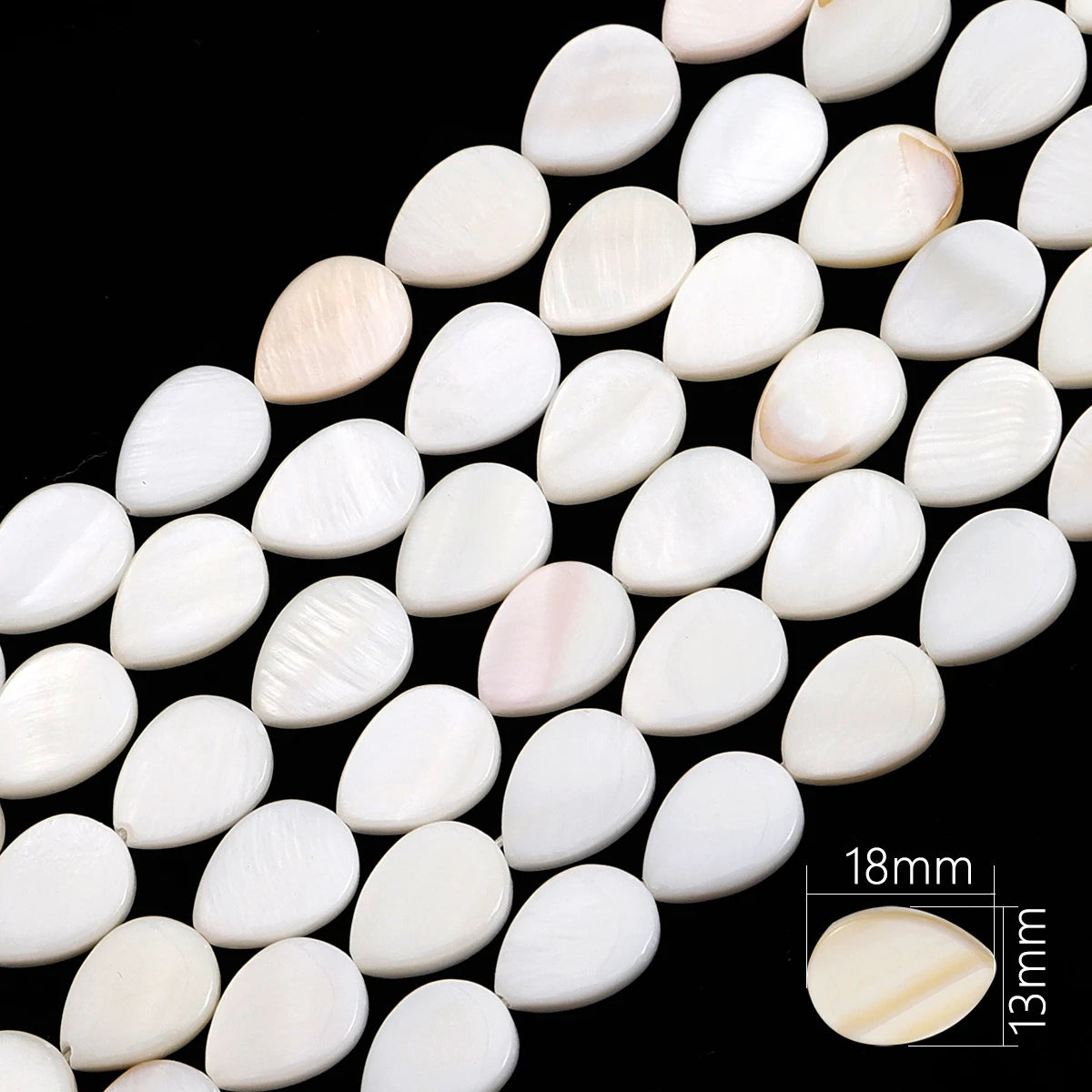 Natural Shell Beads Mother of Pearl Love Star Oval Round Flat Loose Spacer Beads for Jewelry Making DIY Charm Bracelet Necklace Pi-Mart