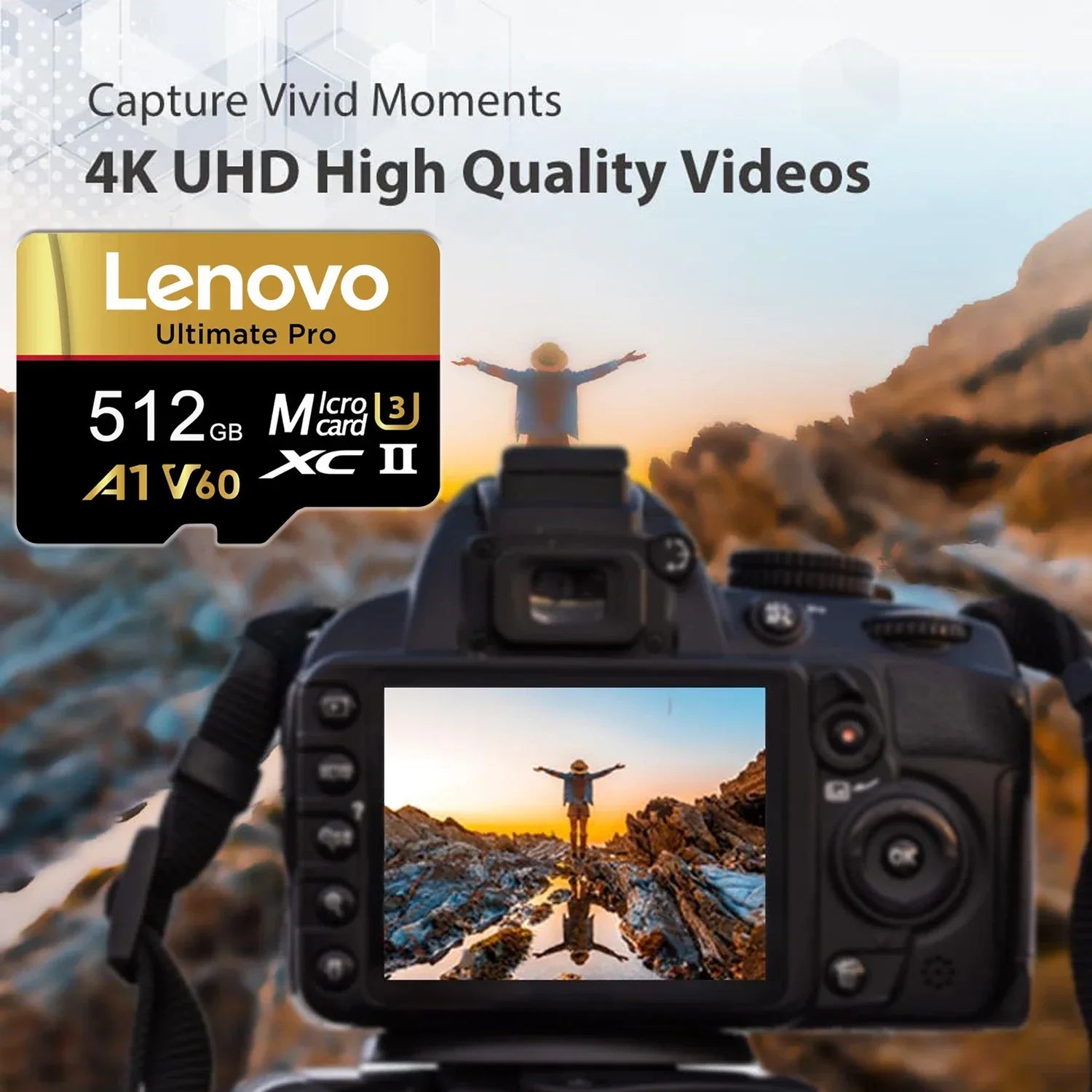 Lenovo 1TB Memory Card Stable Performance for Camera Surveillance Devices High Speed Micro TF SD Memory Card 512GB 256GB 128GB Pi-Mart