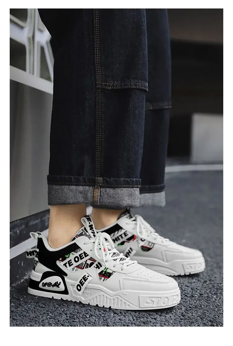 Casual Fashion Leather Sneakers New Skateboard Mens Shoes Outdoor Running Sports shoes Hiking Tennis Platform Luxury footwear Pi-Mart