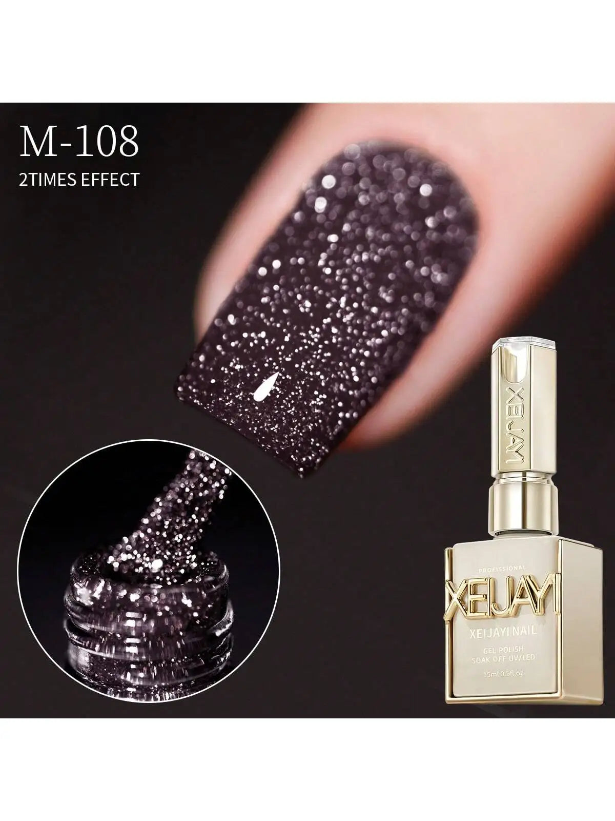 15ml Broken Diamond Halloween Christmas Nails Gel Nail Polish Adhesive Burst Flash Maillard Broken Diamond Adhesive Tri Light Beauty