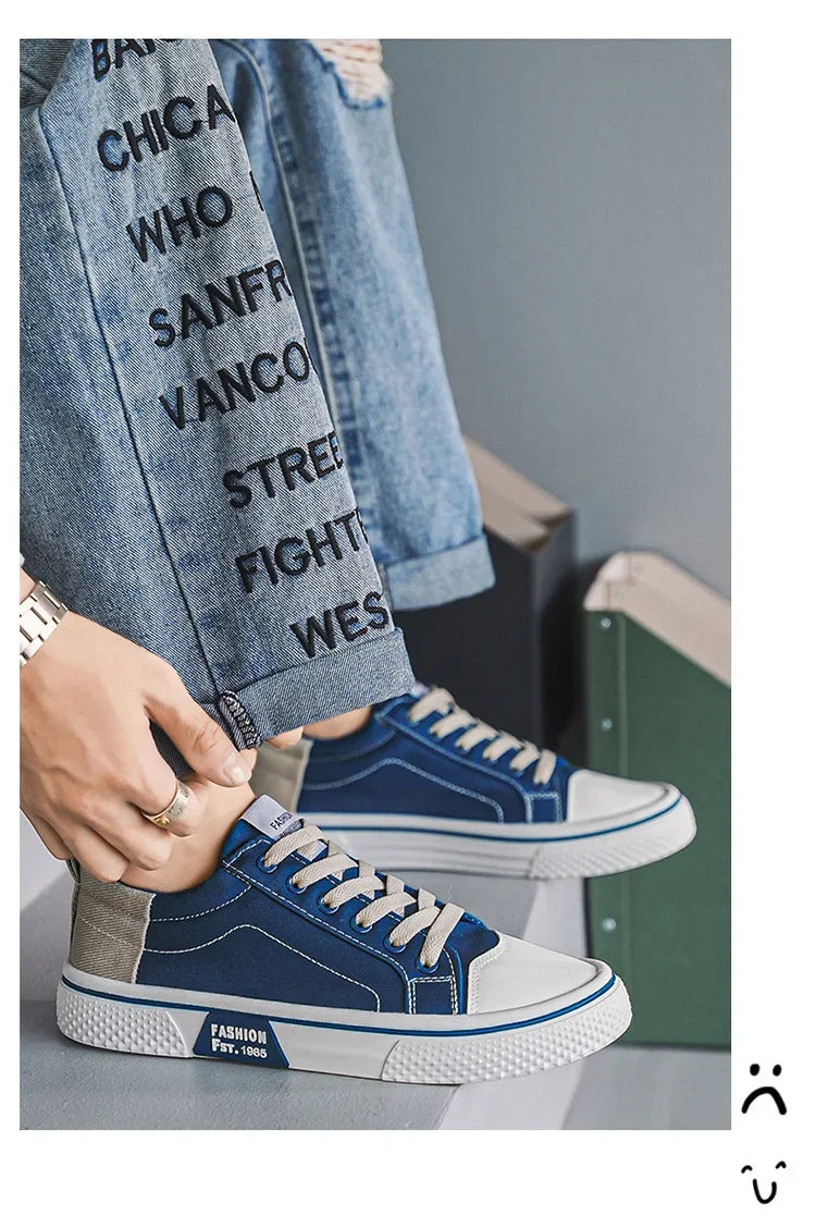 2026 New Summer Men's Breathable Versatile Skateboarding Shoes Men's Soft Bottom Casual Sports Trend Fashion Canvas Shoes 48size Pi-Mart