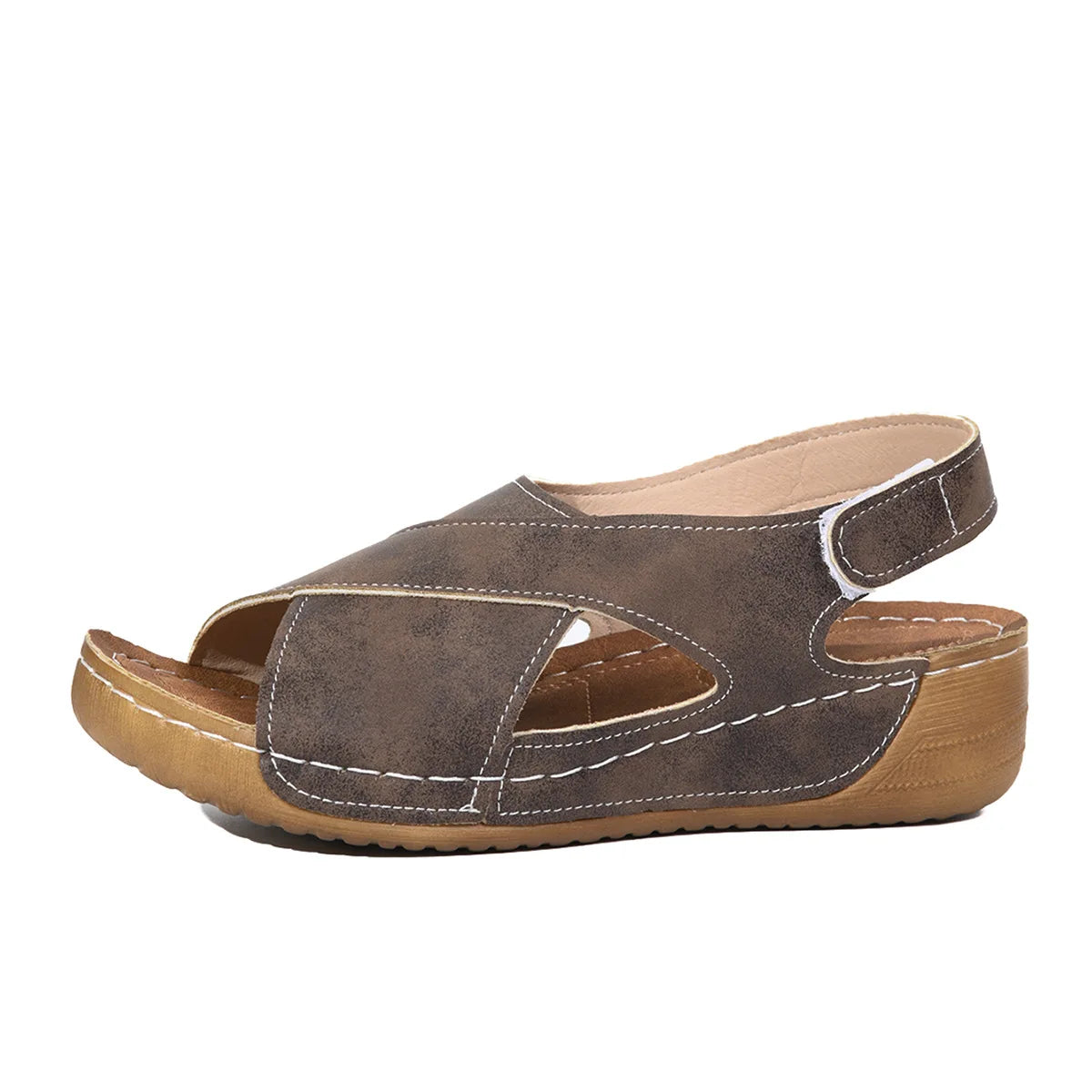 2025 Platform Wedge Sandals for Women Summer Leisure Comfortable Non Slip Thick Bottom Beach Shoes Sandalias Mujer Plus Size 43 Pi-Mart