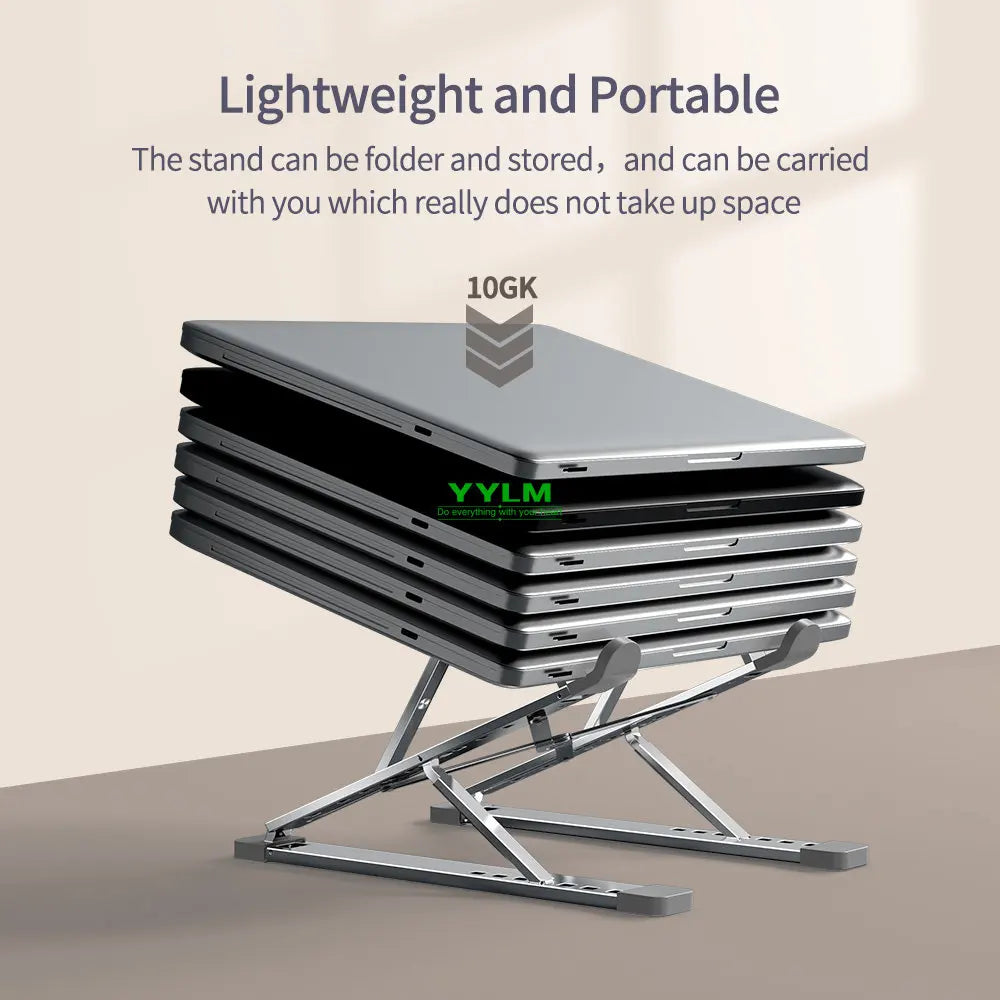 YYLM N8 Laptop Stand Aluminum for Macbook Adjustable Portable More Stabe Laptop Stand Cooling Stand Foldable Notebook Holder Pi-Mart