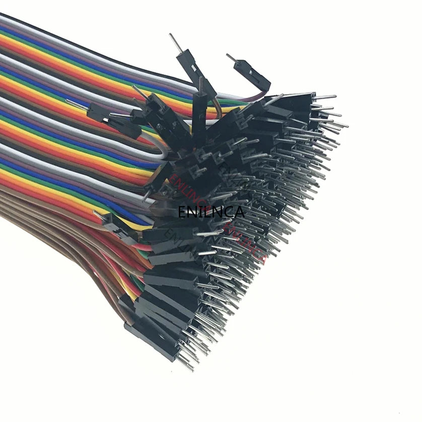 40-120pcs Dupont Line 10CM 20CM 30CM 40Pin Male to Male + Male to Female Female to Female Jumper Wire Dupont Cable for  DIY KIT Pi-Mart
