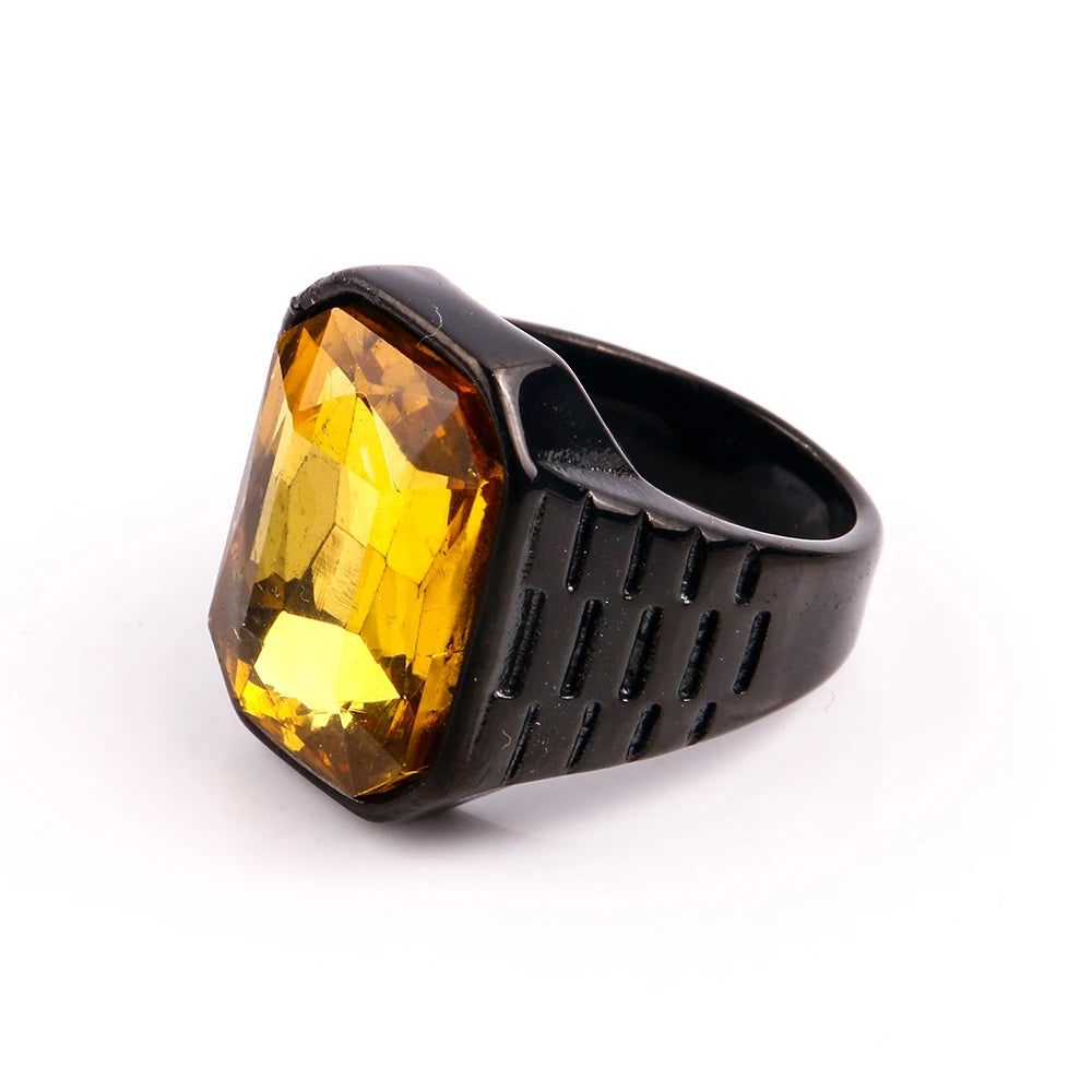 Men's Multi-Color Gemstone Rings For Women Personalized Trendsetter Stainless Steel Jewelry Manufacturer Direct Supplier Pi-Mart