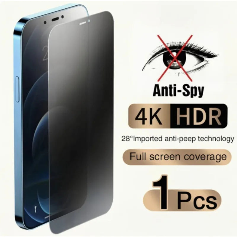 1PCS Anti-Spy Screen Protector For iPhone 17 Pro Max 16 15 14 13 12 11 X XS XR XsMax Air 6 7 8 Se Plus Privacy Pi-Mart