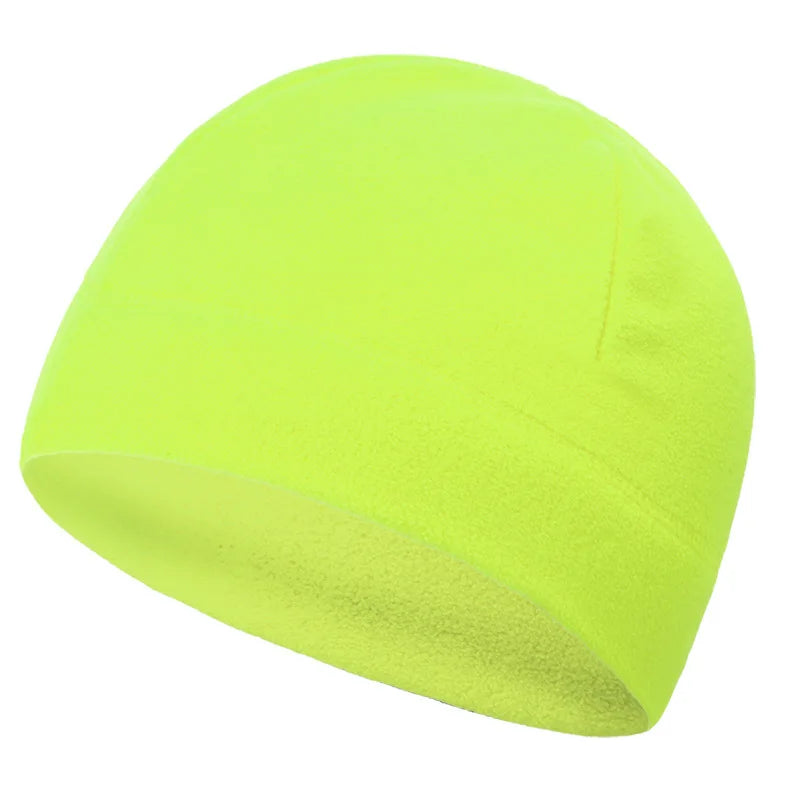Winter Fleece Beanie Cycling Men Women Elastic Hiking Soft Thermal Commuting Ski Helmet Liner Hat Windproof Camping Cap Outdoor Pi-Mart