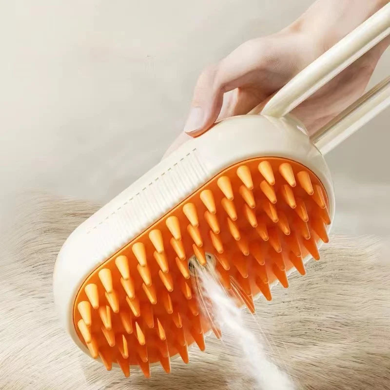 3-in-1 Dog Hair Brush Cat Hair Brush Electric Pet Cleaning Brush Steam Spray Brush Massage Hair Removal Comb Anti Flying Brush Pi-Mart