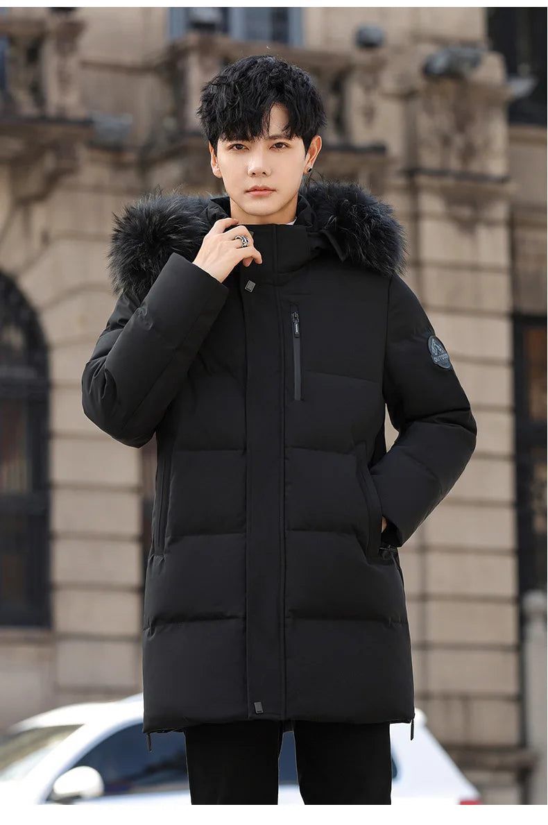 High Brand White Goose Down Jacket Coat Parka Men's Clothing Winter Padded Puffer Jackets Luxury Hooded Padding Outerwear HWY309 Pi-Mart