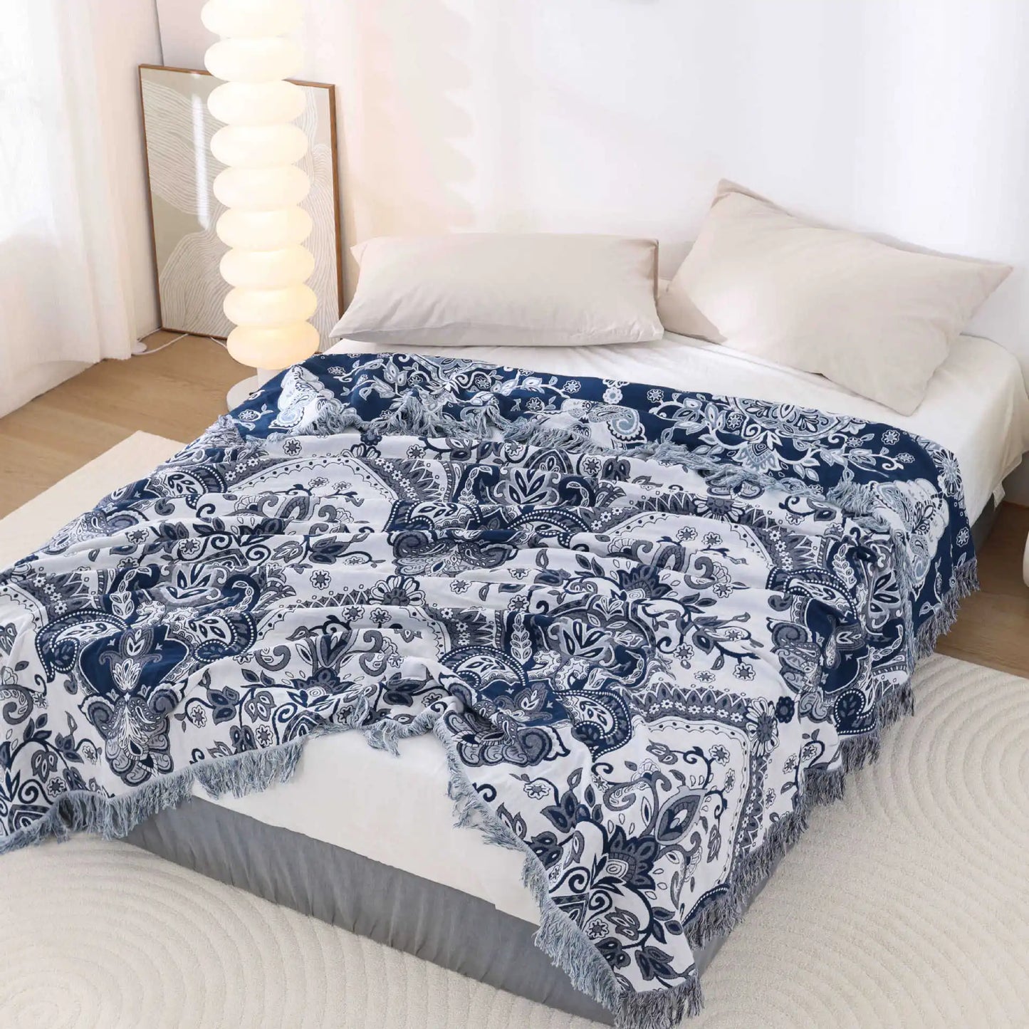 Nordic Throw Blanket For Beds Cotton Double Sided Sofa Cover Sofa Cushion Soft Blanket Leisure Bedspread Four Seasons Thin Quilt Pi-Mart