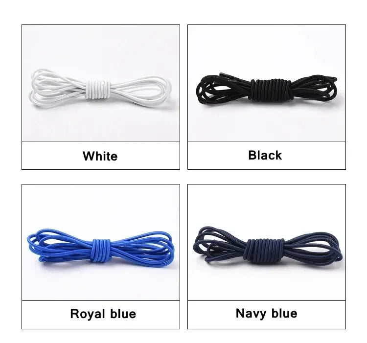 Fashion No Tie Shoelaces Elastic Laces Sneakers Flat Shoe Laces Without Ties Kids Adult Quick Shoelace One Size Fits All Shoes Pi-Mart