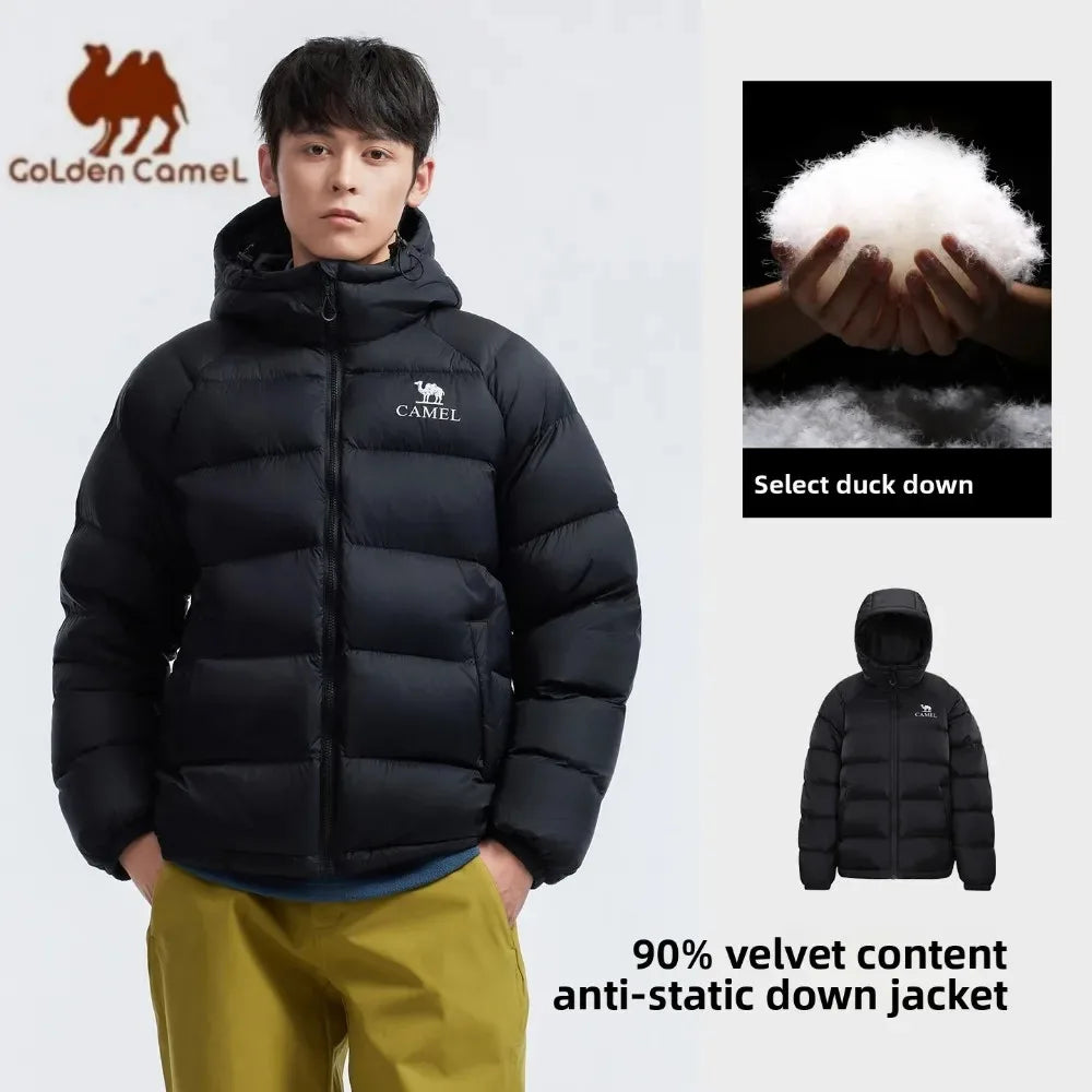 GOLDEN CAMEL Outdoor Down Jackets Unisex Women's Winter Coats High-loft Windproof Warm Duck Down Padding Puffer Jacket Camping LadyShow.Store