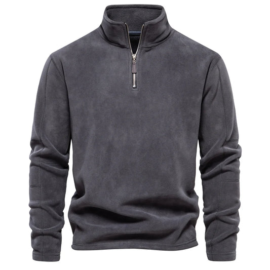 AIOPESON Brand Quality Thicken Warm Fleece Jacket for Men Zipper Neck Pullover Men's Sweatshirt Soft Shell Mens Jacket Pi-Mart