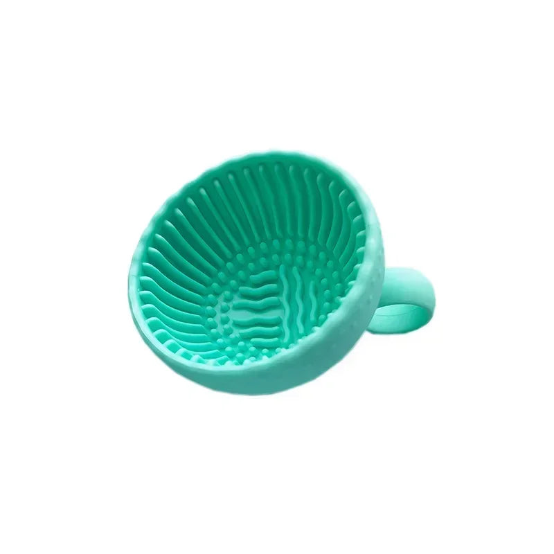 Silicone Makeup Brush Cleaner Folding Powder Puff Cleaning Bowl Eyeshadow Brushes Washing Soft Mat Beauty Tools Scrubber Box Pi-Mart